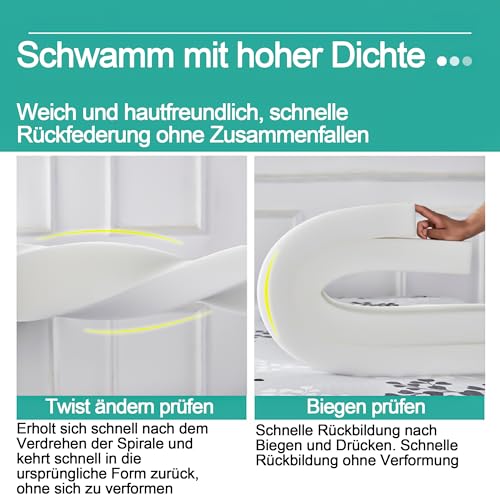 Individuelle Größe Bettlückenfüller, Matratzenverlängerung Mit Bezug Lückenfüller Schließe Lücke Zwischen Kopfteil und Matratze DASS Gegenstände in Lücke Fallen Twin-zu-Einzel-/Doppel-/Kingsize-Bett
