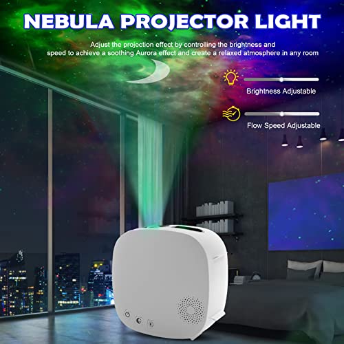 ALED LIGHT Sterrenhemel-projector, projectorlamp, nachtlampje, maan, 4-in-1, 360 graden draaibaar, met RF… - Afbeelding 3