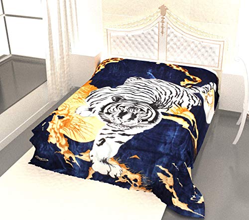 SOLARON BM71 King Size Blanket Blue Tiger
