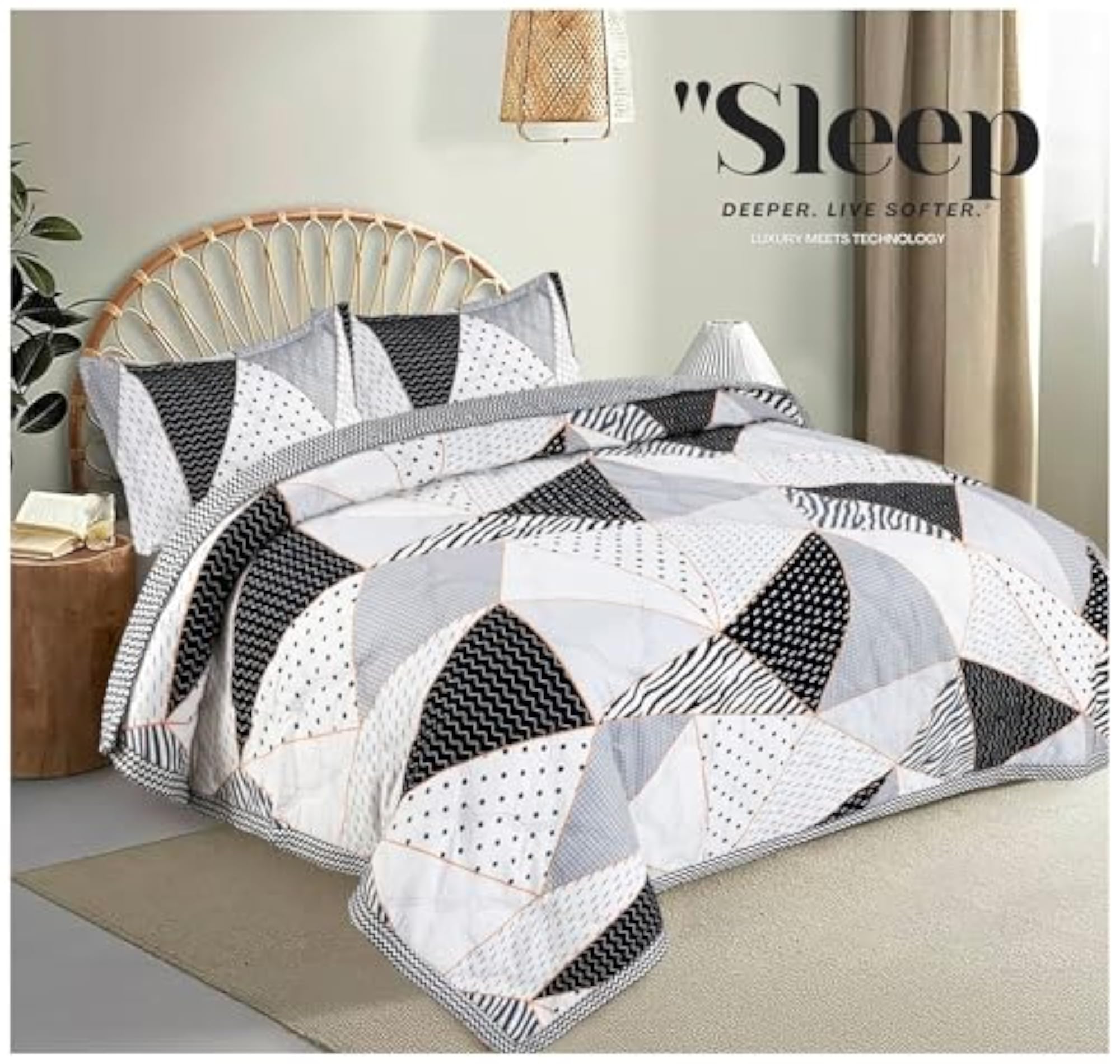 Floral Printed Ultrasonic Bedcover, Microfiber Comforter