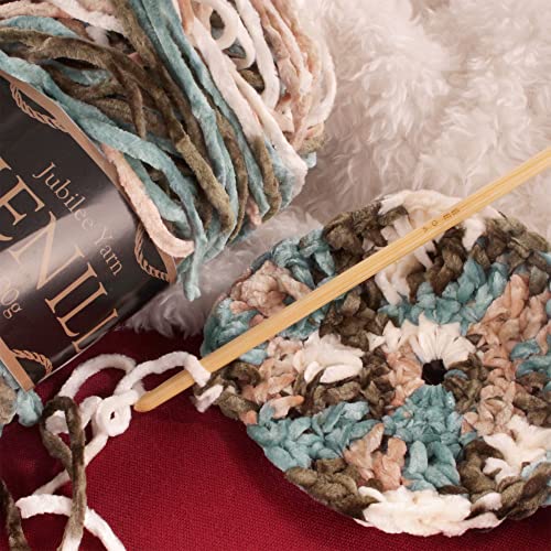 JubileeYarn Chenille Yarn - Worsted Polyester - 100g/Skein - Camelot - 2 Skeins, 209 Camelot - Image 4