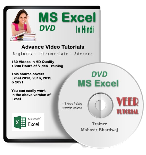See full amazon price history chart for Veertutorial Excel Basic to Advance Video Training DVD | Hindi | 13 Hrs | Lifetime Access | No Subscription | Trainer Support | Free MS Office Software Veertutorial Excel Basic to Advance Video Training DVD | Hindi | 13 Hrs | Lifetime Access | No Subscription | Trainer Support | Free MS Office Software (B07XPDF6RF) Amazon Price History, Amazon Price Tracker