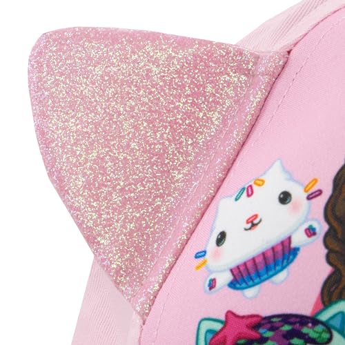 DreamWorks Gabby's Dollhouse Girls Baseball Cap | Kids Baseball Cap with 3D Ears | Glitter Beach Hat | One Size Pink3