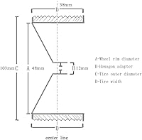 Vista 8 de Goolsky 4 piezas AUSTAR ax-3020 C 1.9 pulgadas Escala 1/10 neumáticos con llanta de rueda para 1/10 D90 SCX10 CC01 RC Rock Crawler, Rojo