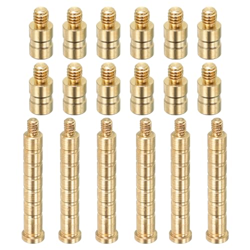 PATIKIL 25/100 Grain Archery Arrow Insert, 1 Set Brass Arrow Weight Bolt for .244 Carbon Arrows