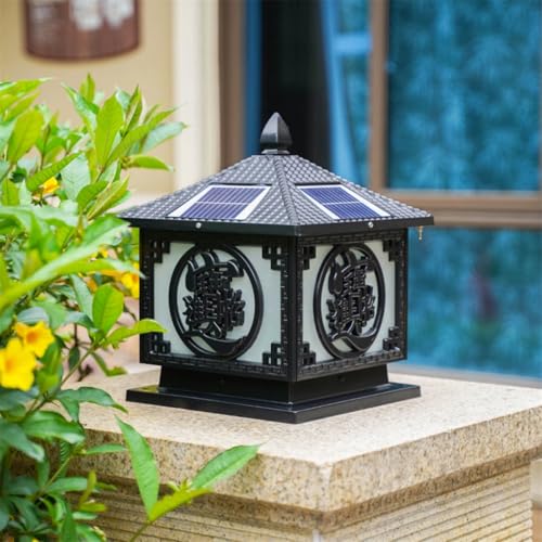 Luz de poste cuadrada con base de montaje para iluminar columnas oscuras 3
