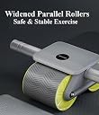 Proxin Ab Roller Set with Handle and Silent Knee Pad Mat for Exercise Gym, Premium Abdominal Ab Roller for Core workout, fitness & Exercise, Home Workout Equipment for Men Women gallery image