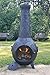 The Blue Rooster Grape Cast Aluminum Chiminea in Charcoal