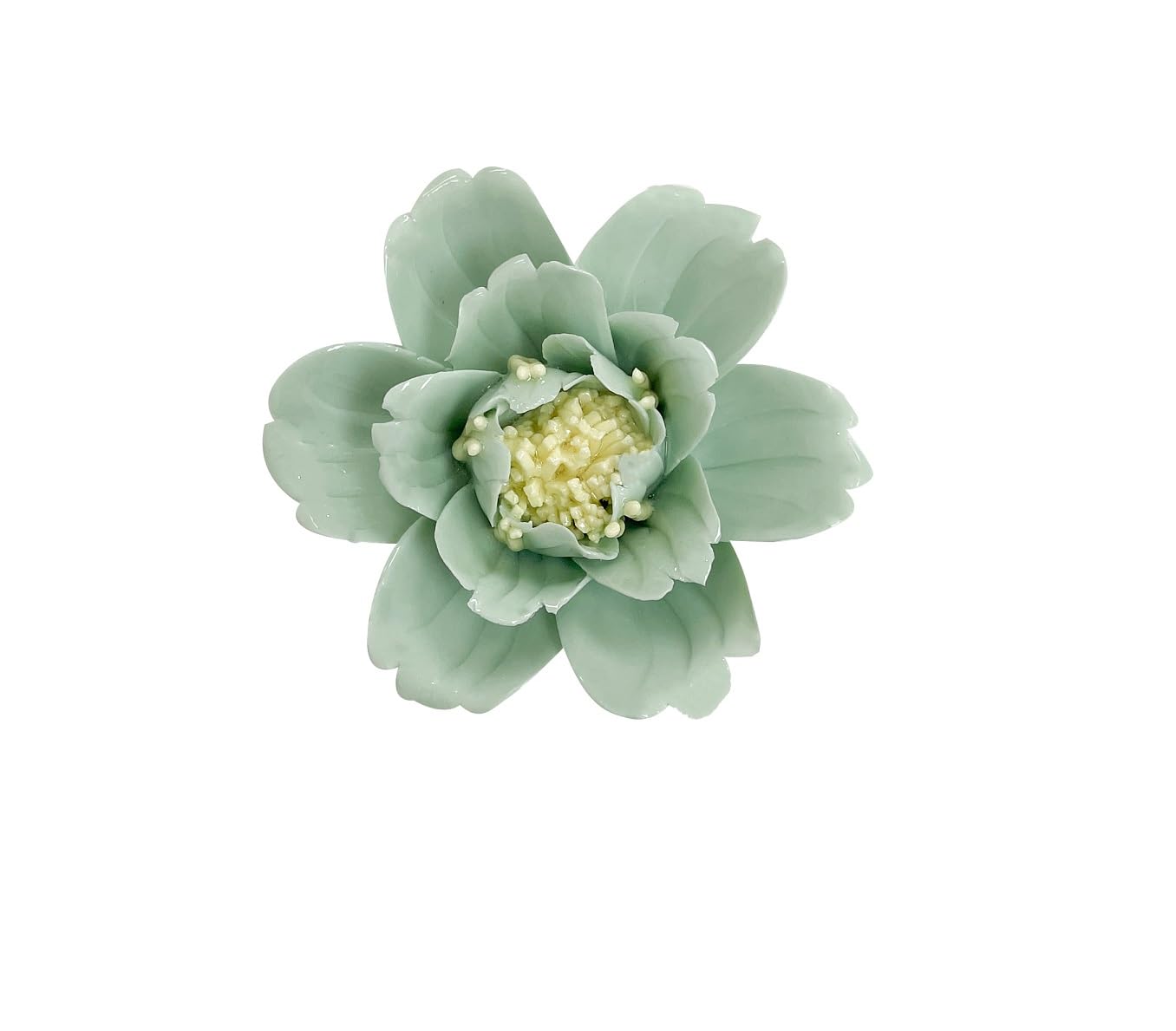 Peony, 2.76" Ceramic Flower Wall Art, Artificial Flower Wall Sculpture，Handcrafted 3D Hanging Porcelain Flowers,3D Wall Hanging Decor,Porcelain Flower Wall Décor for Home，Hallway，Kitchen，Office
