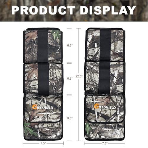 Truck Gun Rack（Set of 2）, Seat Back Gun Rack with Adjustable Straps, 600D Oxford Cloth, Universal Rifle Holder, PVC Coated, Secure Storage Pockets for Hunting Gear, Easy to Install Vehicle Gun Rack - Thumbnail 6