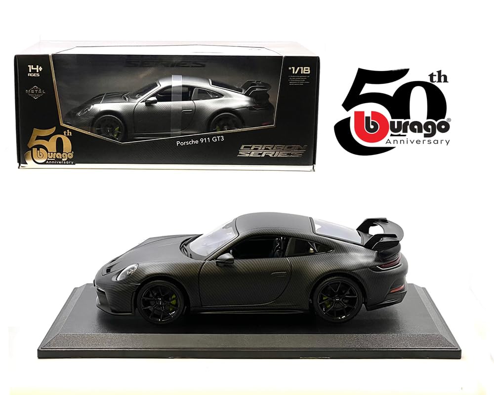 1000台限定　Bburago 911 GT3 Carbon Series Amazon.com: Diecast Model Car 1:18 Scale Compatible with Bburago