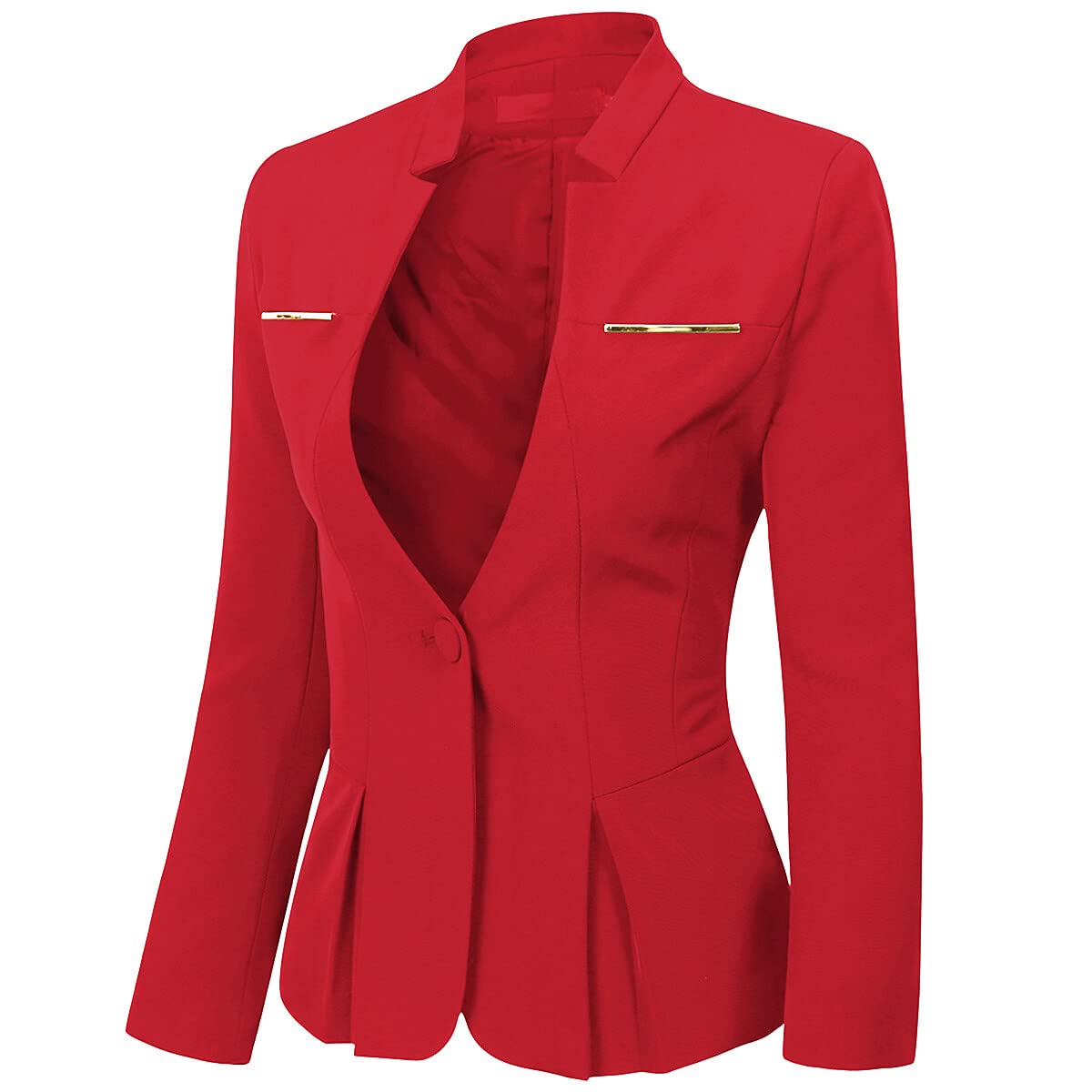 Ensemble de 2 pièces pour femme avec jupe de bureau et blazer et jupe - rouge - Taille S