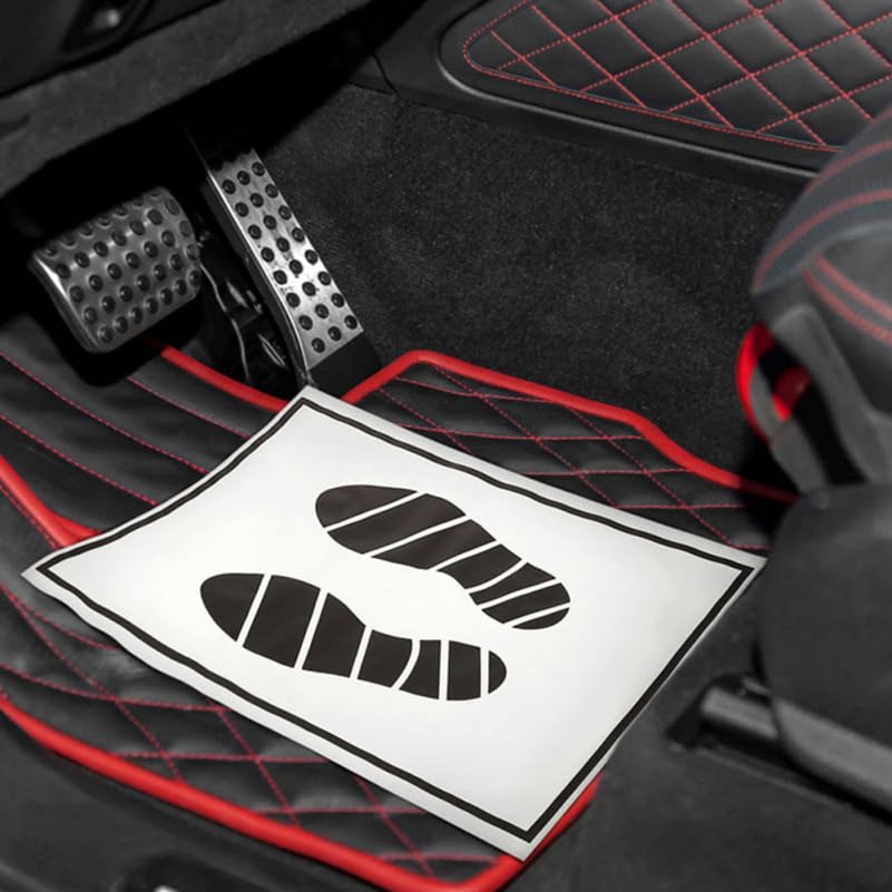 Ciieeo 80 Alfombrillas De Papel Desechables para Coche Protectoras De Suelo Automotriz Impermeables Tapetes para El Piso del Vehículo 19.68X14.96In