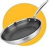 Pasper Poêle à frire Ø 20 cm – Sans PFAS, PTFE et PFOA – Induction, électrique, céramique, gaz et four – Poêle en acier inoxydable avec revêtement anti-adhésif en nid d'abeille résistant aux rayures