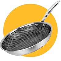 Pasper Bratpfanne Ø 24 cm – PFAS-, PTFE- und PFOA-frei –Induktion, Elektro, Keramik, Gas & Backofen – Edelstahlpfanne mit kratzfester Waben-Antihaftbeschichtung – spülmaschinengeeignet