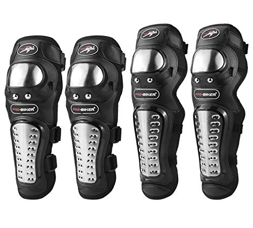 GDM Motorcycle Knee Pads, Shin Protectors & Elbow Guards Protective Gear set Unisex Adult