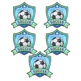 Healeved Zinklegierung Fußball Anstecknadel Badge 5 Stück Fan Accessoire für Fußballfans Sport Souvenir für Trikots und Rucksäcke