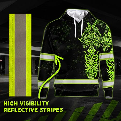 Maddly High Visibility Safety Workwear Custom Name for Workers, Runners, Truckers, Patriotic 2-03173