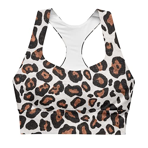 Brassière de sport longue léopard anti frottement et galbante