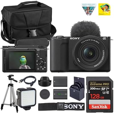 Sony ZV-E10 II Mirrorless Camera (Black) with 16-50mm f/3.5-5.6 Lens | 26MP APS-C Sensor, 4K Video & Flip Screen | for Vlogging & Content Creation + Extra Battery + 64GB Card + Camera Case
