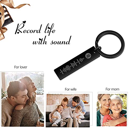 Opalstock Spotify Music Code Keychain Bracelet Infinity Personalized Charm Gift #TOP5