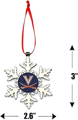 Miniatura 4 de Adorno navideño de copo de nieve de Nebraska Cornhuskers