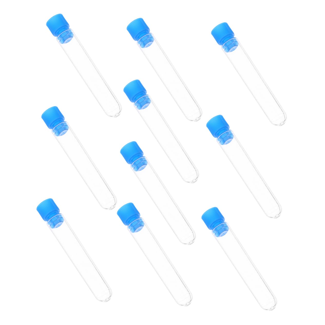 OSOLADY 10pcs Clear Plastic Test Tube Plastic Test Tube for Beads Clear Test Tube with Lids Test Tube Small Test Tubes Test Tube with Lid for Children Test Tubes Small
