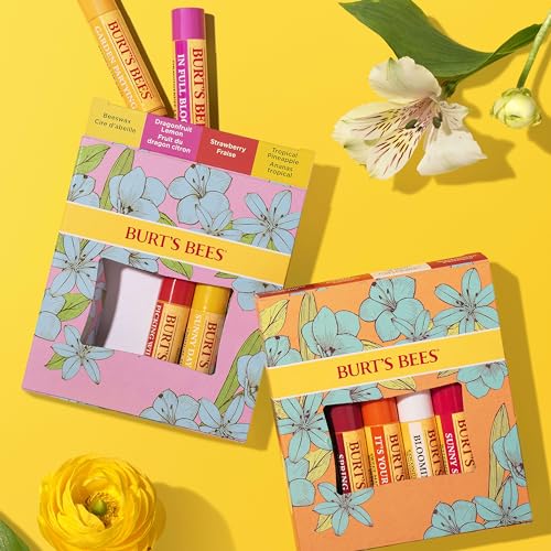 Burt's Bees Lip Balm Gift Set, Pomegranate, Coconut & Pear, Watermelon, Sweet Mandarin, Just Picked, 4x4.25g - Image 3