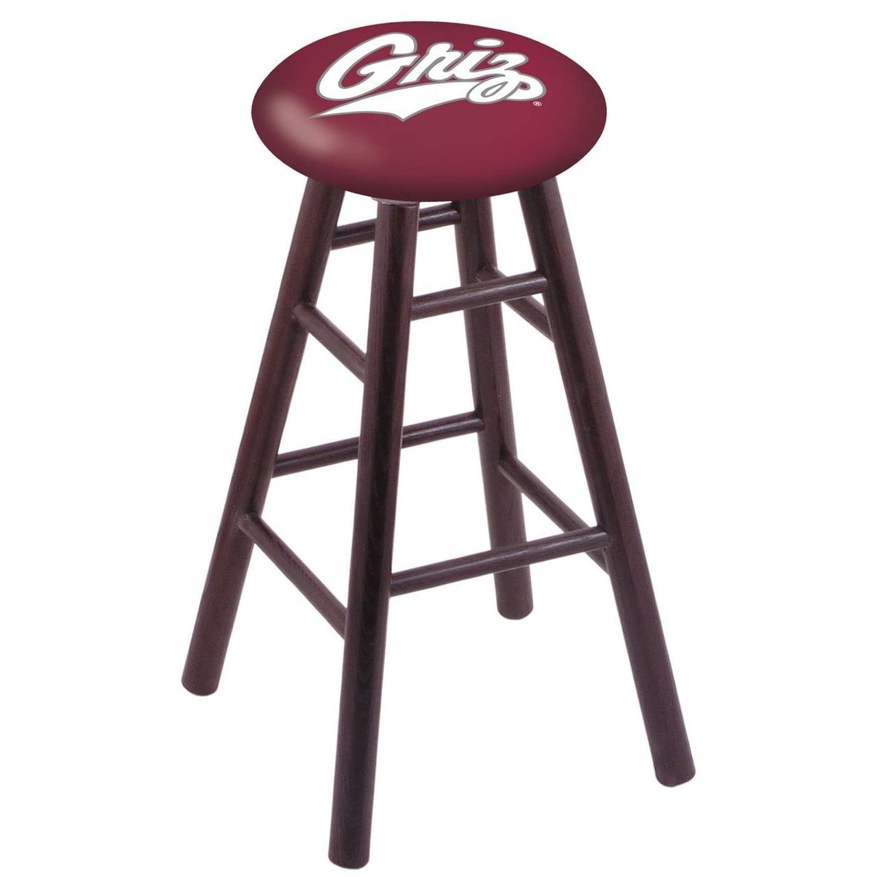 Holland Bar Stool Co. Oak Bar Stool in Dark Cherry Finish with Montana Seat by The
