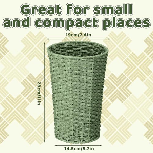 Caneca de basura redonda Novabright 2 unidades verde salvia miniatura 2