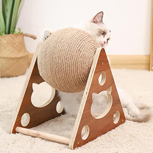 Brinquedo arranhador para gatos – Coisas de madeira natural para gatos, arranhador para gatos e gato