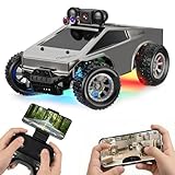 NewOpens RC Cars with Camera Remote Control Truck with 720P HD FPV Camera, All-Terrain Remote Control Car with Led Light Rechargeable Battery, 1:28 RC Car Vehicle Toy Gifts for Kids Boys Girls