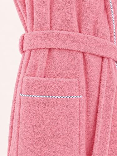 Image of RANGOLI Sunshine 100% Cotton Bathrobes For Women, 500 GSM Free Size Bath Robe With Rope,Ultra-soft, Lightweight & Highly Absorbent Luxurious Bath Gown /Bath Robe