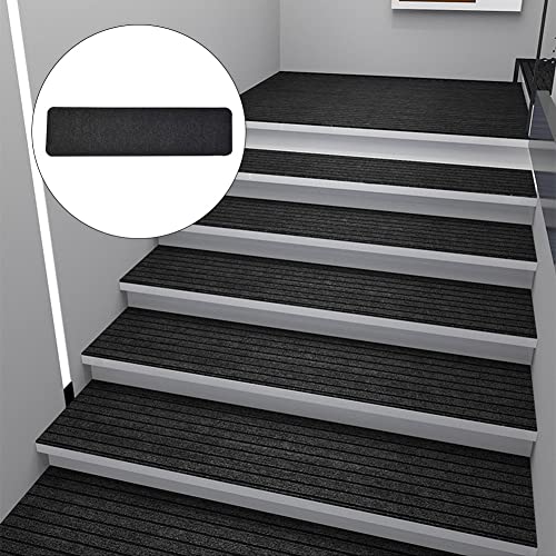 SPORTARC 5 alfombrillas para peldaños de escalera, alfombrillas adhesivas antideslizantes para escaleras, almohadillas para escaleras, alfombras de madera maciza, protectores de escaleras - imagen 4