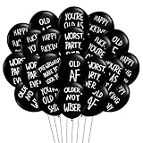 BestoFun 21PCS Abusive, Funny Old Age and Birthday Balloons with Different Phrases for Men's Birthday Decoration