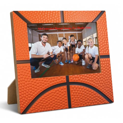 Basketball Texture Coach Gifts 4x6 Basketball Skin Pattern Photo Frame Desktop Decor Picture Frame for Basketball Coaches End of Season Team Thank You Gift Basketball Coach Keepsake 6.9 x 7.3 in