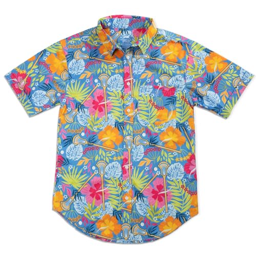 ChalkTalkSPORTS Lacrosse Short Sleeve Button Down - Performance Lacrosse Dress Shirt - Youth & Adult Sizes2