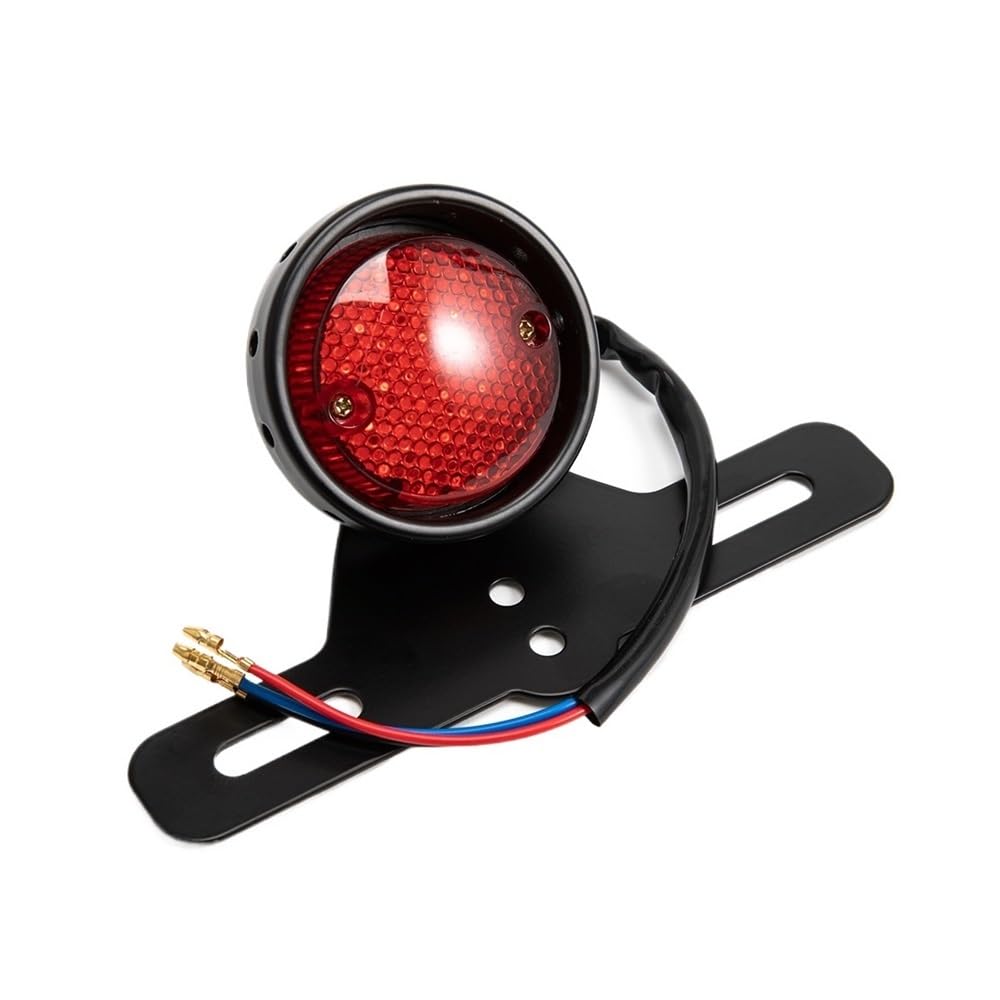Feu stop arriere moto LED pour virées nocturnes sûres avec support d'immatriculation