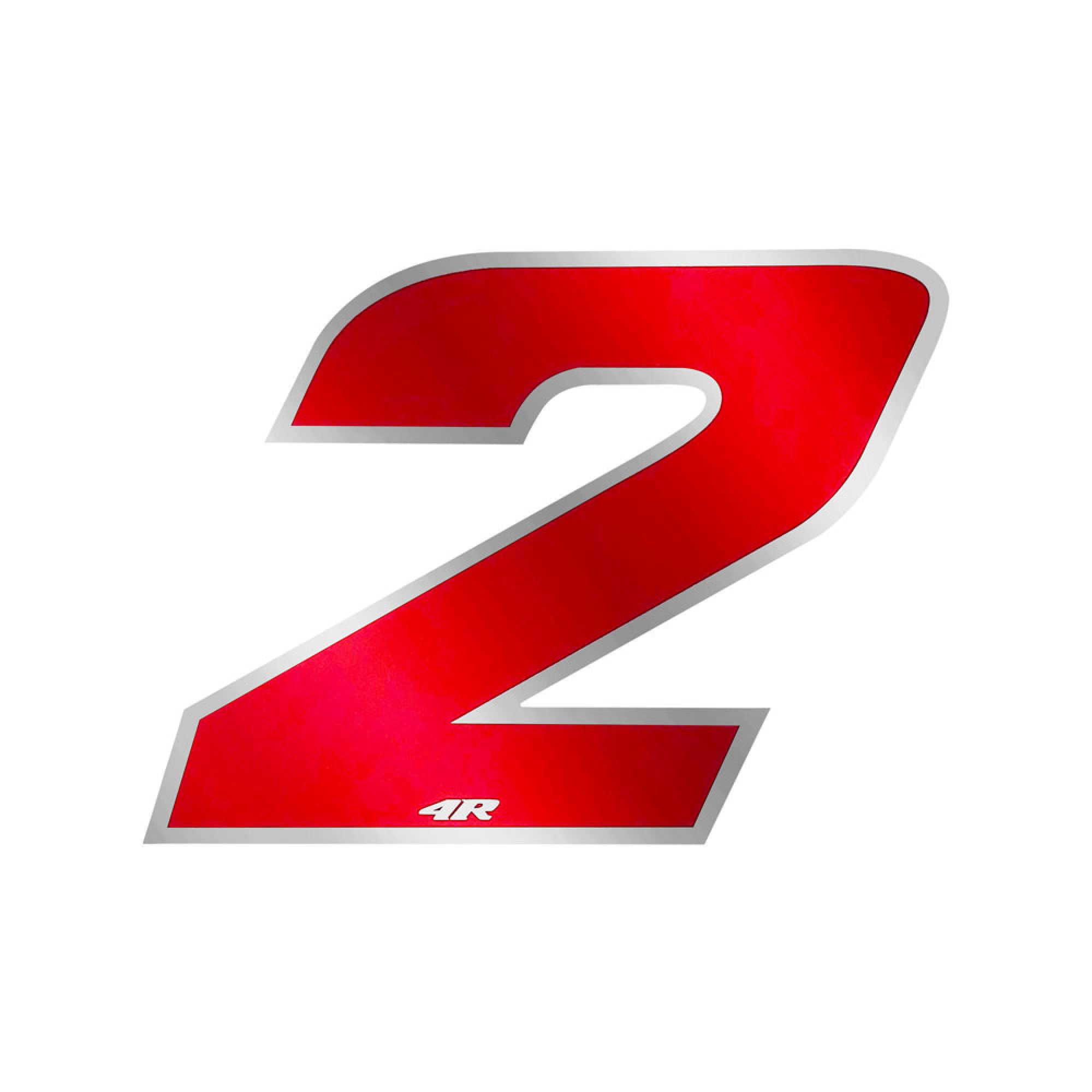 Quattroerre Racing Number 2 Anodized Mini, Red