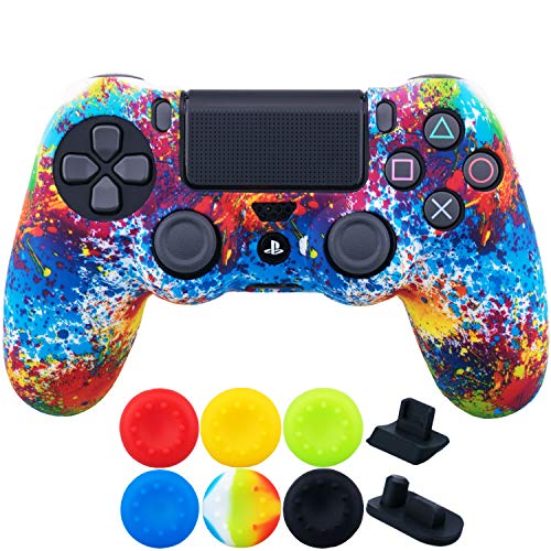 9CDeer 1 Piece of SiliconeTransfer Print Protective Cover Skin + 6 Thumb Grips