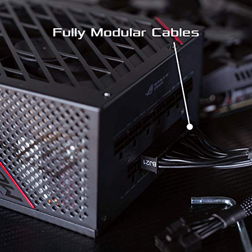Image of ASUS ROG Strix 550W Gold PSU, Power Supply (ROG heatsinks, Axial-tech Fan Design, Dual-Ball Fan Bearings, 0dB Technology, 80 Plus Gold Certification, Fully Modular Cables, 10-Year Warranty)