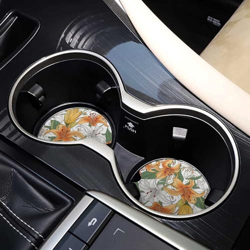 Juego de 2 posavasos para coche Lily Garden de madera 2.6" miniatura 7