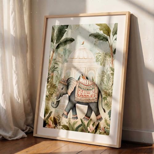 Image of kotart Decorative Traditional Wall Art Home Decor Madhubani Painting poster With Frame For Living Room Bed Room Hotel Wall Decor Digital Reprint (13X17 inch)
