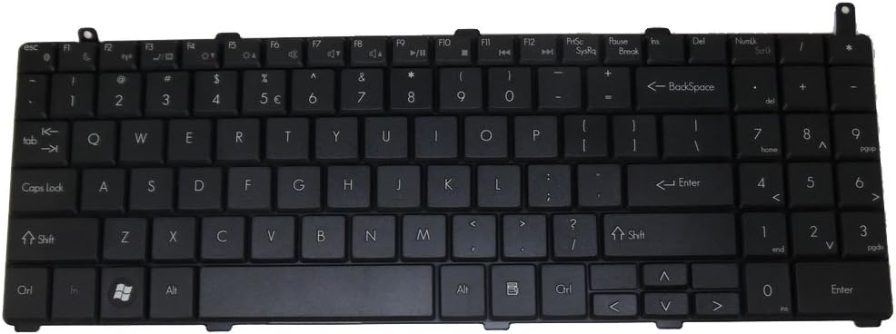 RTDPART Laptop Keyboard For Gigabyte Q1585M Q1585N MP-08G63US-9201H United States US Black Frame