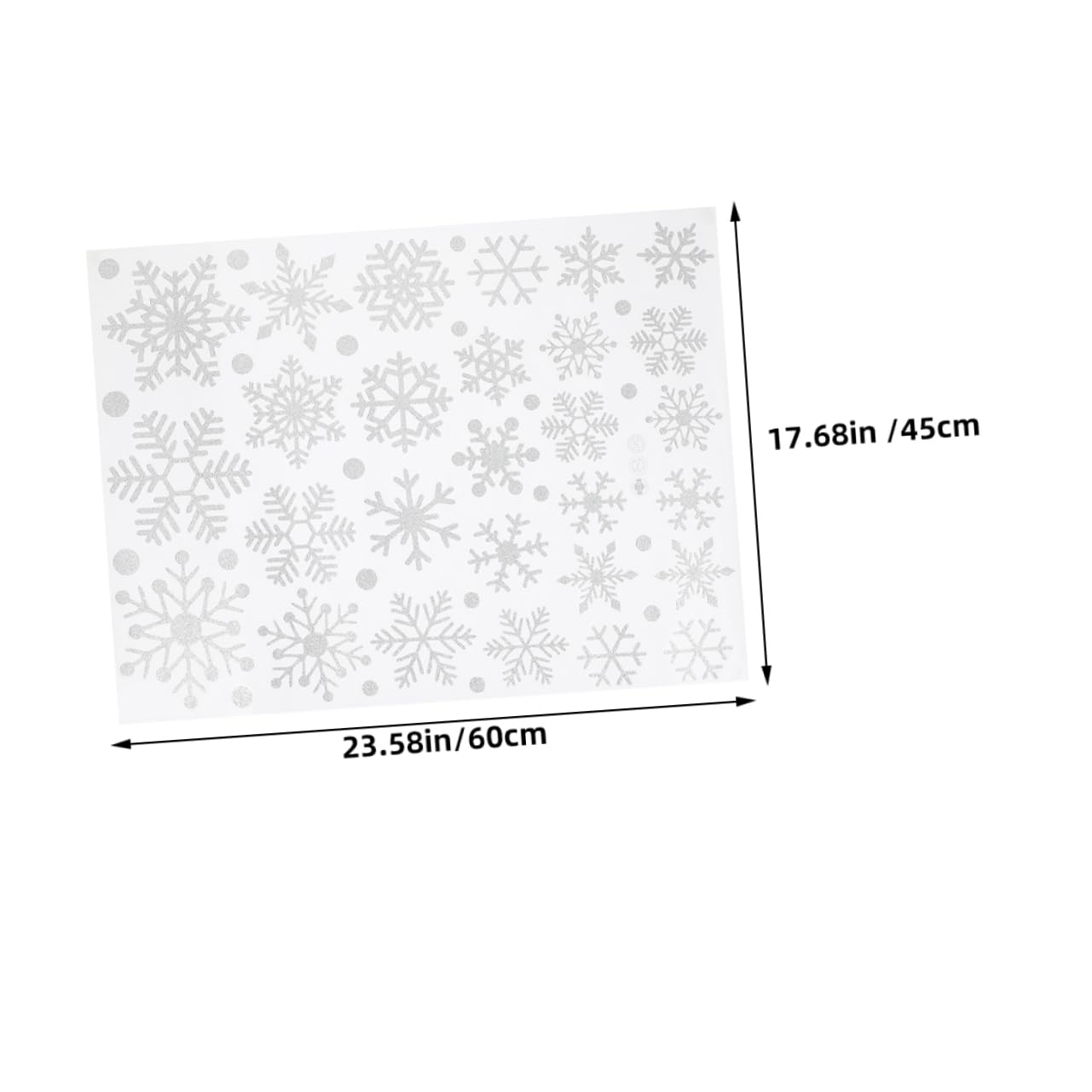 DOITOOL 5blätter Schneeflocken-fensteraufkleber Weihnachtsfensterdeko Schneeflocken-wandtattoos Weihnachtsfensteraufkleber für Glasfenster Weihnachtswandtattoos fürs Wohnzimmer