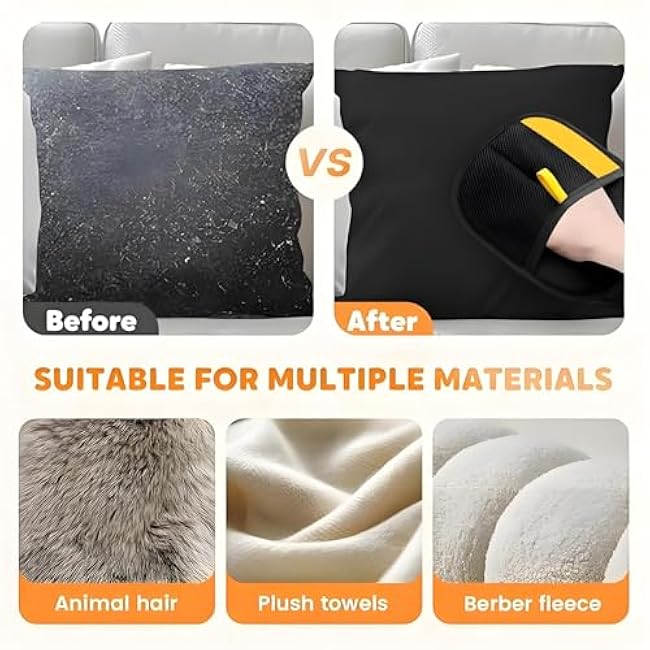 Pet Hair Removal Glove for Cats & Dogs, 2Pcs Newly Upgraded Electrostatic Pet Hair Remover Gloves, Reusable Magic Brush Pet Hair£¬Pet Hair Remover for Laundry, Couch, Carpet, Car Seat-DwDcwY7w