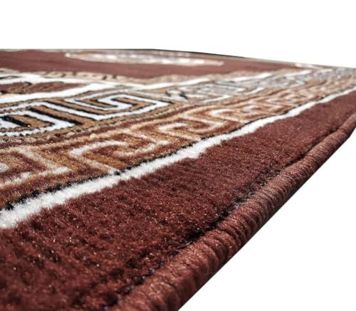 Image of Guldasta Brown Carpet 6x8 Feet for Living Room | Anti Slip Soft Velvet Carpet for Bedroom Hall | Large Floor Rug Home Decor