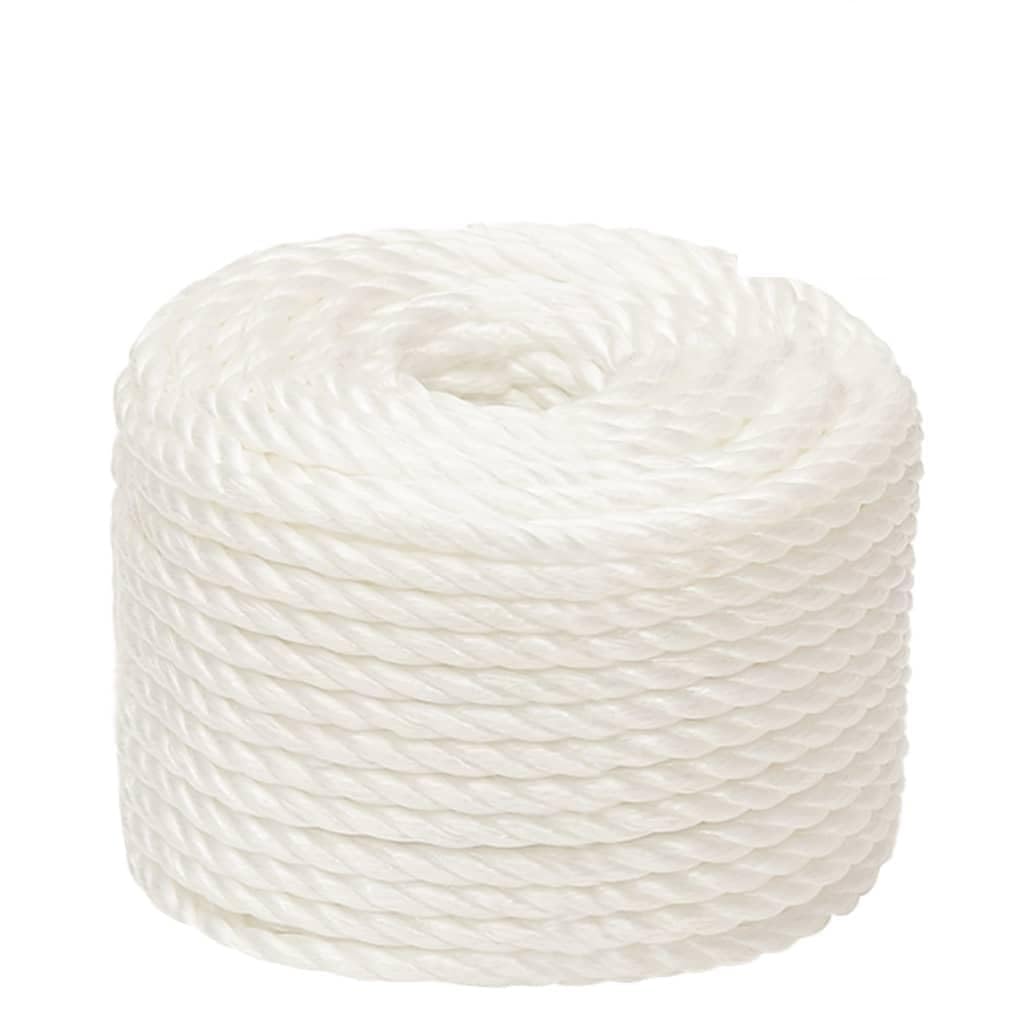 Homgoday Cuerda de Trabajo Polipropileno Blanco 10 mm 500 m Cuerda de Polipropileno Resistente al Agua, Cuerda de Nailon, Cuerda de Barco, Cuerda para Exteriores, Cuerda de Cordaje
