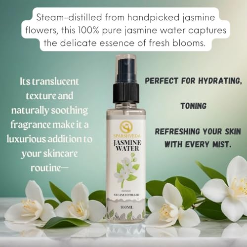 Image of Jasmine Floral Water Spray (200 ML)| Natural & Refreshing Face & Body Mist | Hydrating, Cooling & Soothing Skin Toner | For All Skin Types |