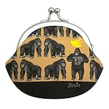 [ズーン] 帆布 がま口 2.6寸（丸型9×9cm） ゴリラ 小物入れ 綿100％